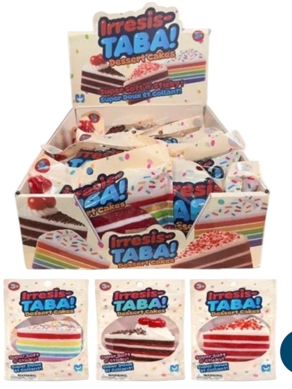 TABA | Irresis-TABA! Scented Desert Cakes Squishy Toy - Brown, White & Red 🍰